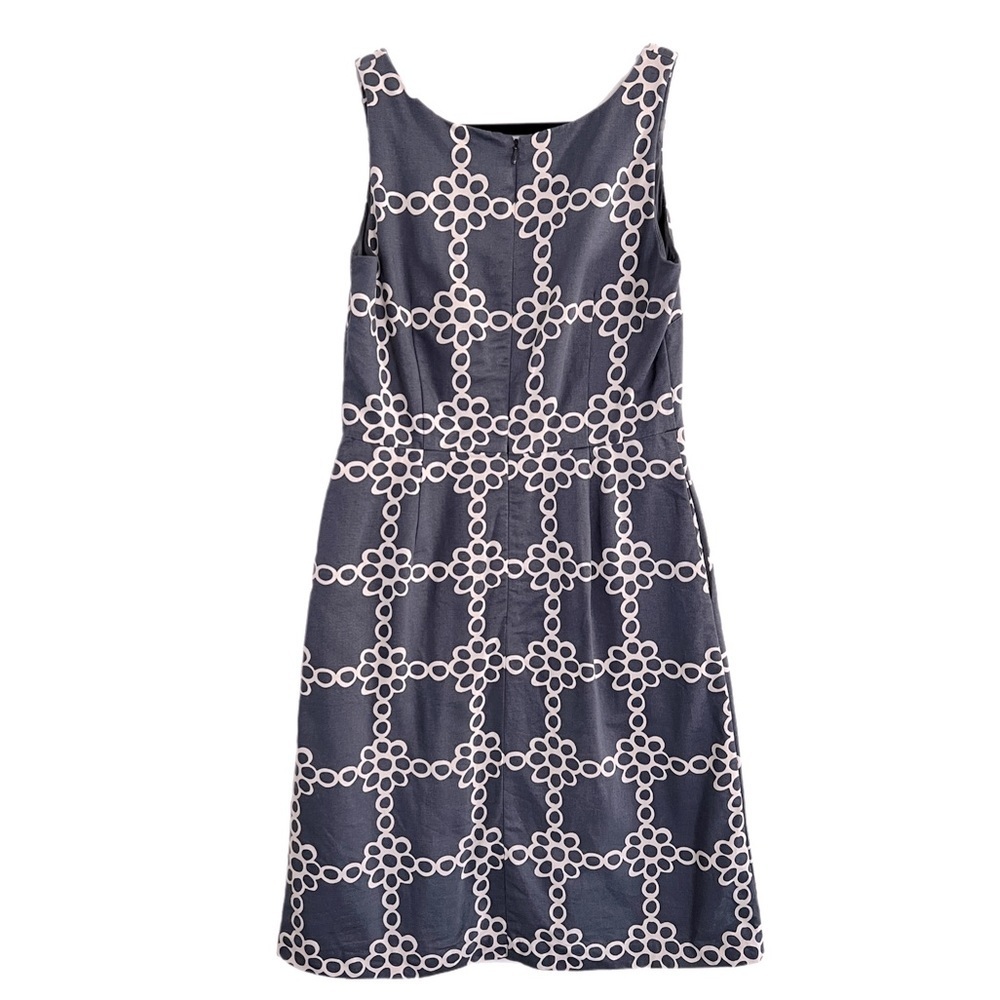 Boden Ava Dusty Blue Gray Daisy Chain Dress Size 8 Long